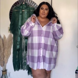 ASOS curve plaid shirt dress - worn once!